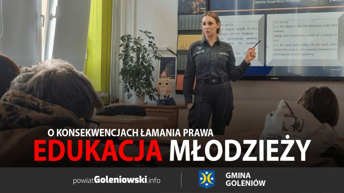 Funkcjonariusze z goleniowskiego więzienia edukowali młodzież o konsekwencjach łamania prawa