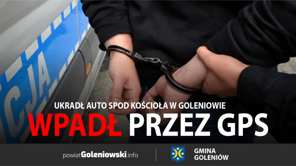 Sprytny złodziej wpadł przez GPS. Ukradł auto spod kościoła w Goleniowie