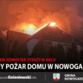 Nocny pożar domu w Nowogardzie. Osiem jednostek straży w akcji