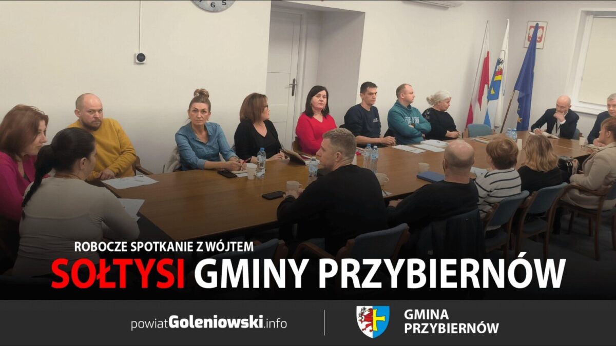 Sołtysi gminy Przybiernów na roboczym spotkaniu z wójtem