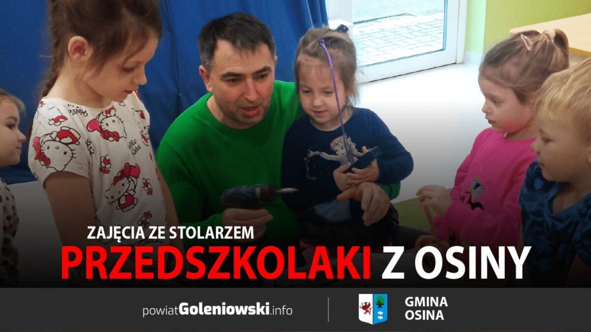 Przedszkolaki z Osiny poznają zawód stolarza – praktyczne zajęcia z lokalnym rzemieślnikiem