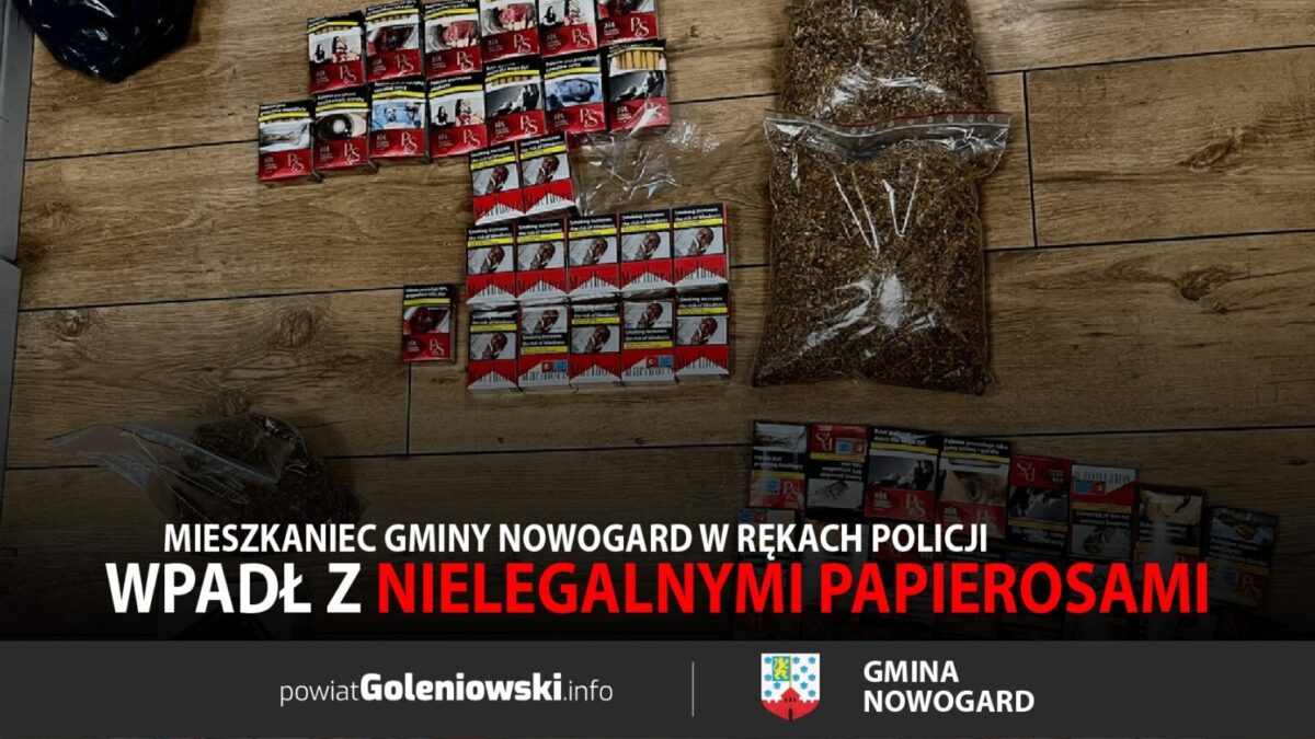 Mieszkaniec gminy Nowogard wpadł z nielegalnymi papierosami