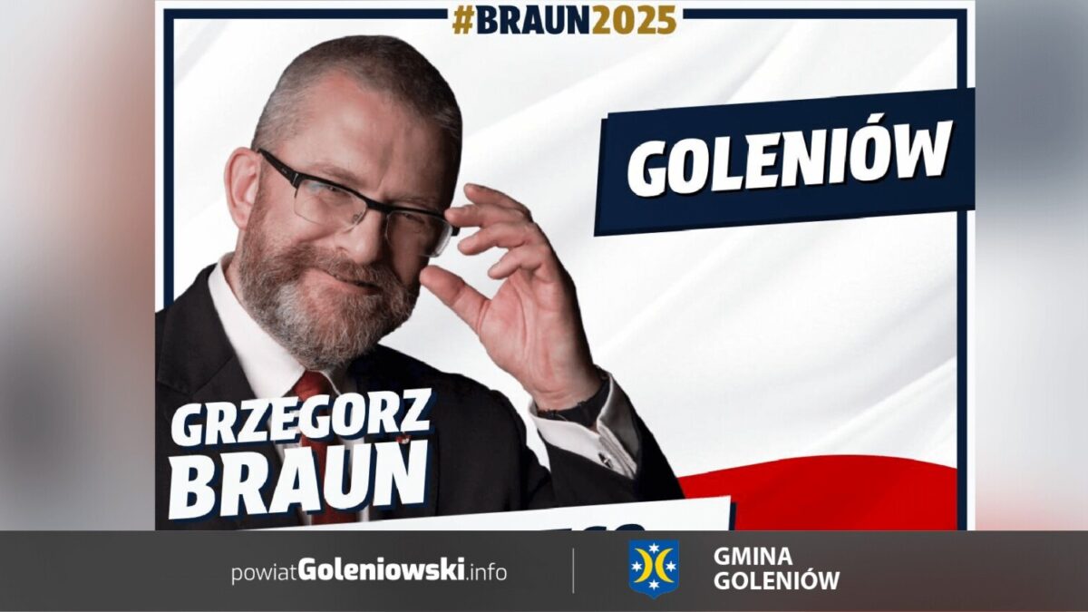 Grzegorz Braun spotka się z mieszkańcami Goleniowa. Kandydat na prezydenta przedstawi swój program