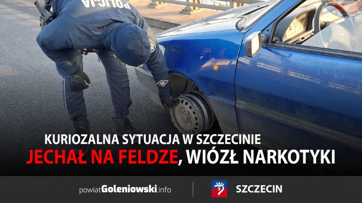 Kuriozalna sytuacja w Szczecinie – jechał na feldze, wiózł narkotyki