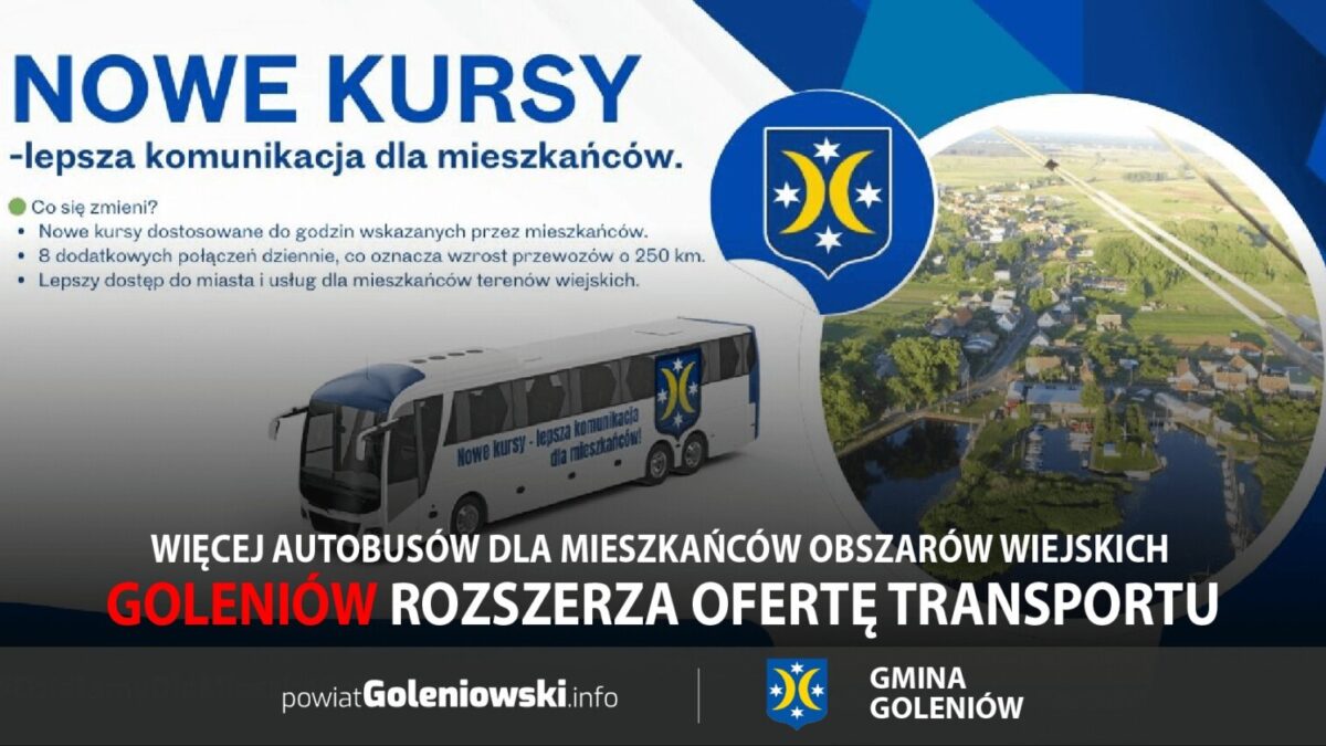 Goleniów rozszerza ofertę transportu zbiorowego dla terenów wiejskich