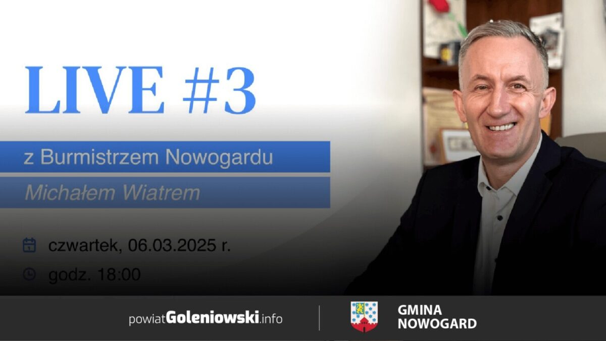 Trzeci live z burmistrzem Nowogardu – mieszkańcy zadają pytania o inwestycje i plany rozwojowe