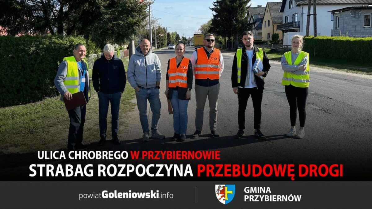 Rozpoczęto przebudowę ulicy Chrobrego w Przybiernowie – będą utrudnienia w ruchu