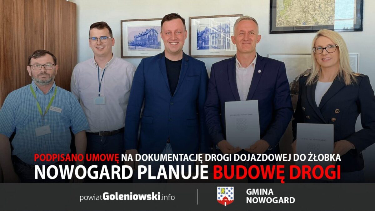 Nowogard planuje budowę drogi dojazdowej do żłobka – podpisano umowę na dokumentację