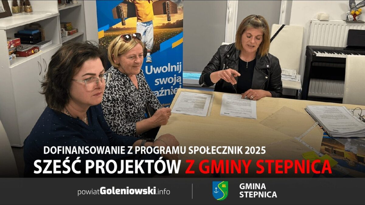 Sześć projektów z gminy Stepnica otrzymało dofinansowanie z Programu Społecznik 2025