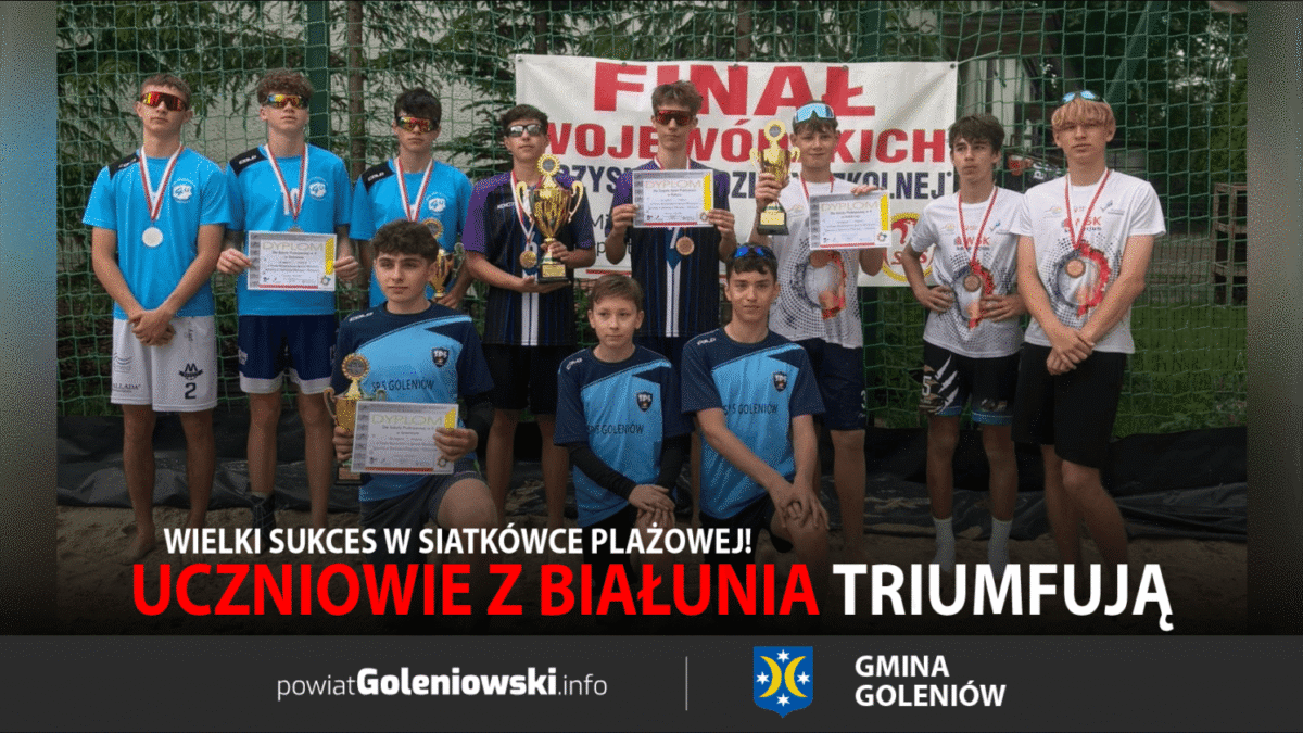 Uczniowie z Białunia triumfują w siatkówce plażowej