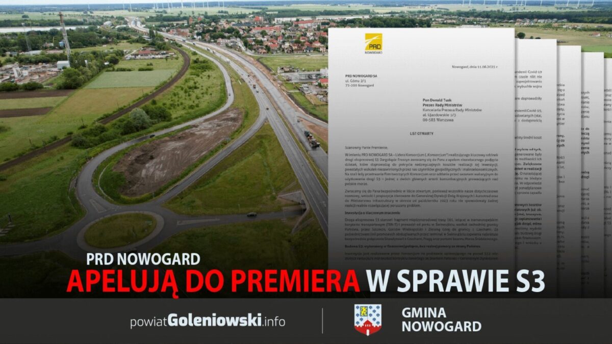 PRD Nowogard apeluje do premiera w sprawie S3
