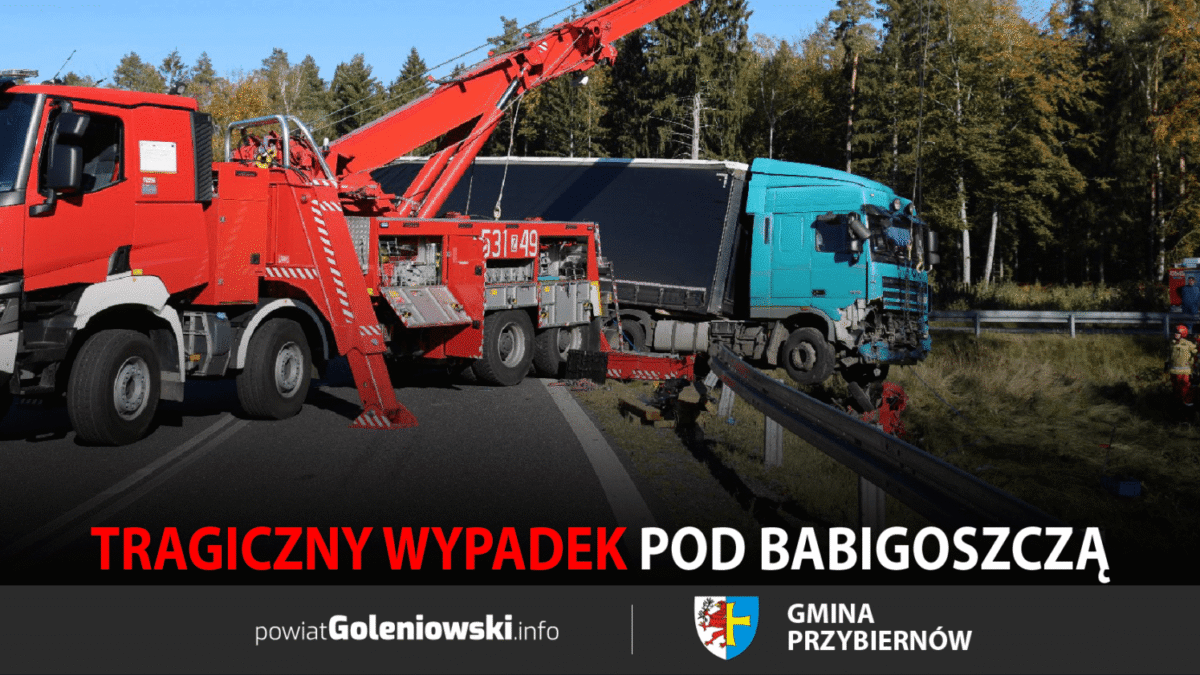 Śmierć na drodze powiatowej. Tragiczny wypadek pod Babigoszczą