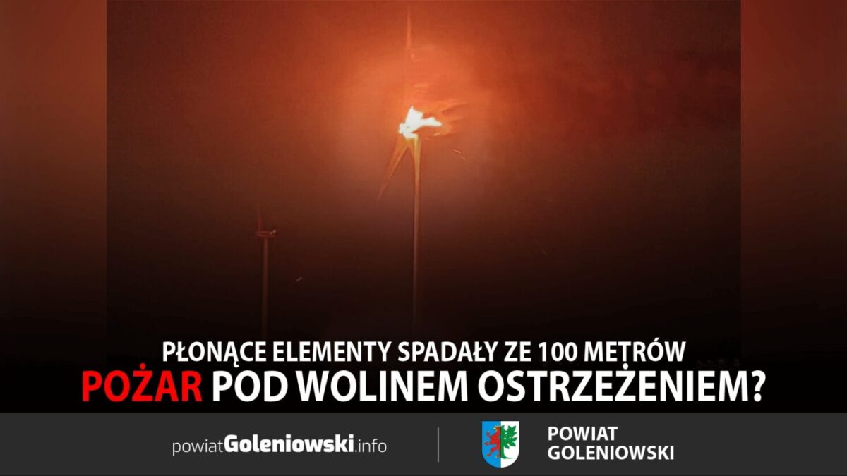 Pożar pod&nbsp;Wolinem ostrzeżeniem? Płonące elementy spadały ze&nbsp;100 metrów