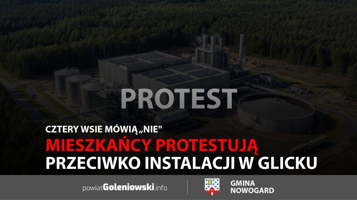 Mieszkańcy protestują przeciwko instalacji w&nbsp;Glicku. Cztery wsie mówią „nie”