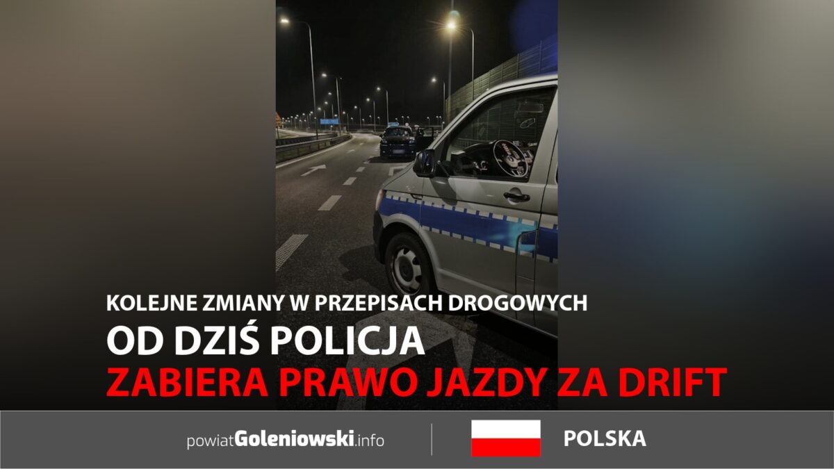 Od&nbsp;dziś policja zabiera prawo jazdy za&nbsp;drift. Kolejne zmiany w&nbsp;przepisach drogowych