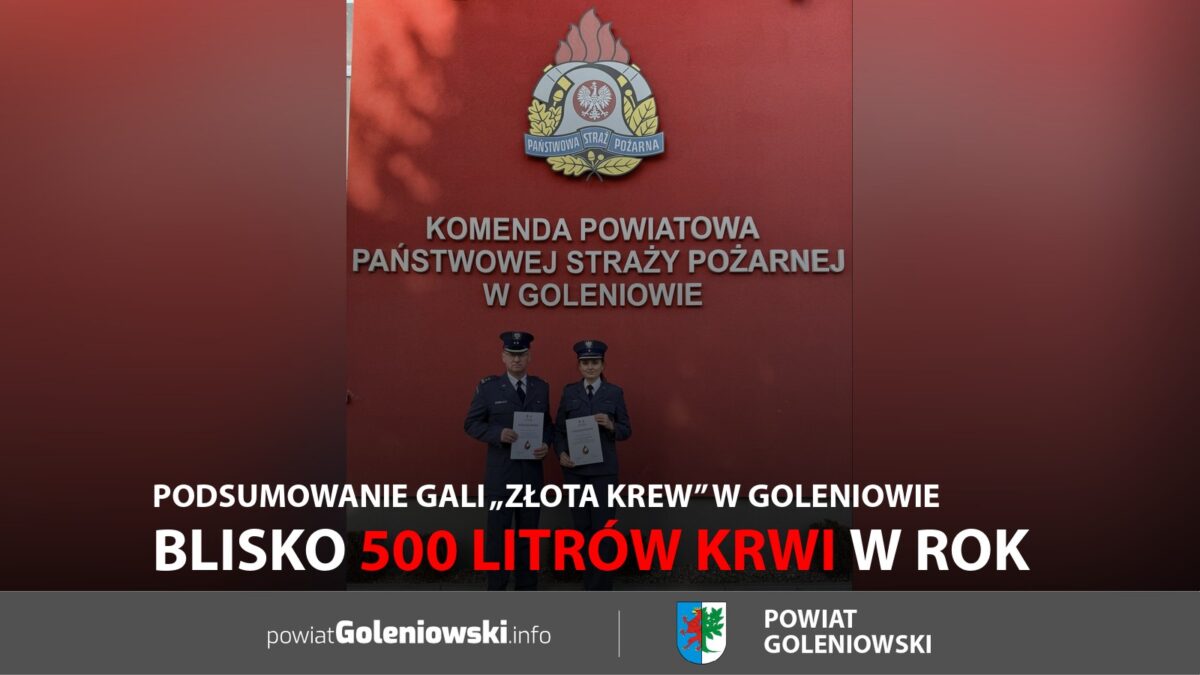Blisko 500 litrów krwi w&nbsp;rok. Podsumowanie gali „Złota Krew” w&nbsp;Goleniowie