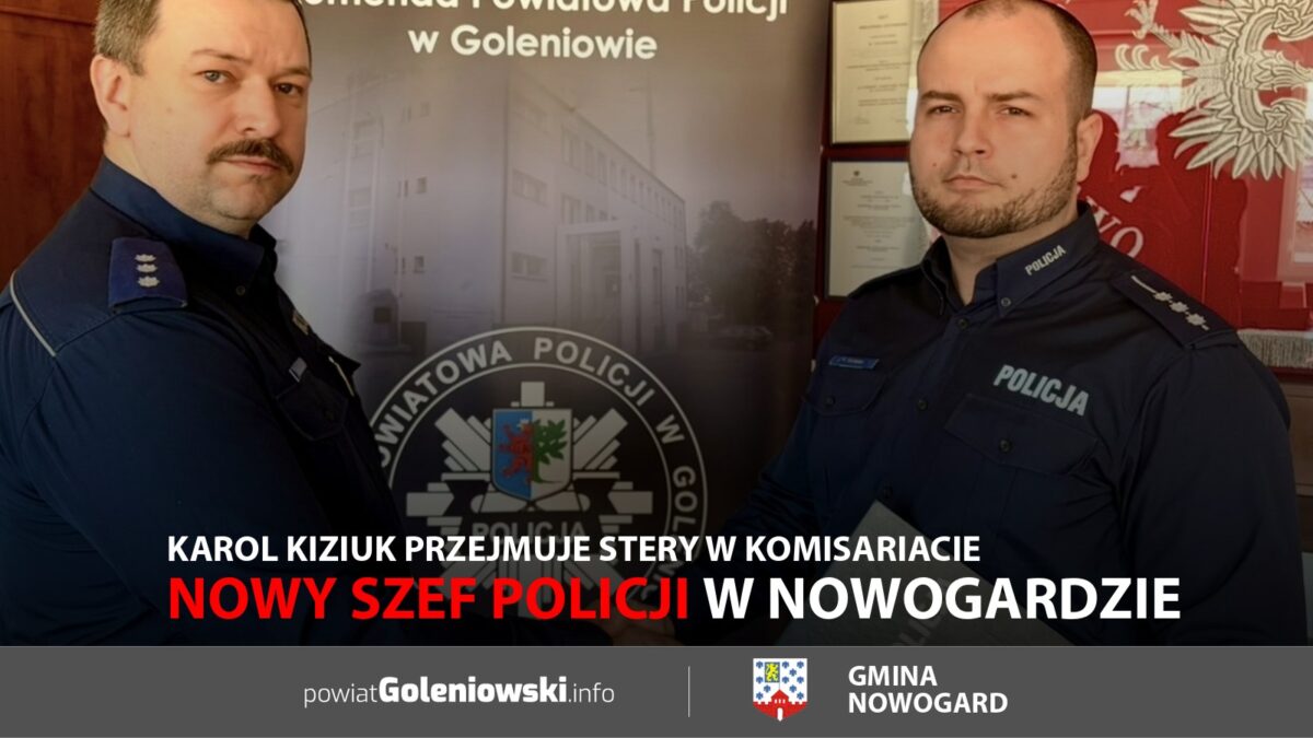 Nowy szef policji w&nbsp;Nowogardzie. Karol Kiziuk przejmuje stery w&nbsp;komisariacie