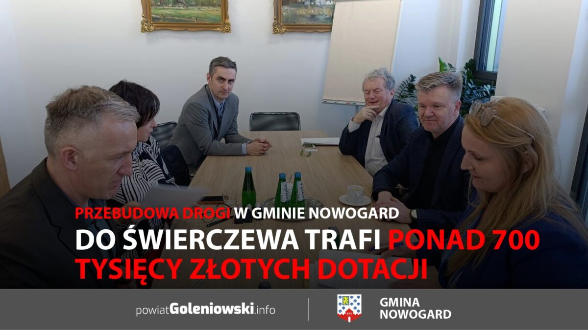 Do&nbsp;Świerczewa trafi ponad 700 tysięcy złotych dotacji. Przebudowa drogi w&nbsp;gminie Nowogard