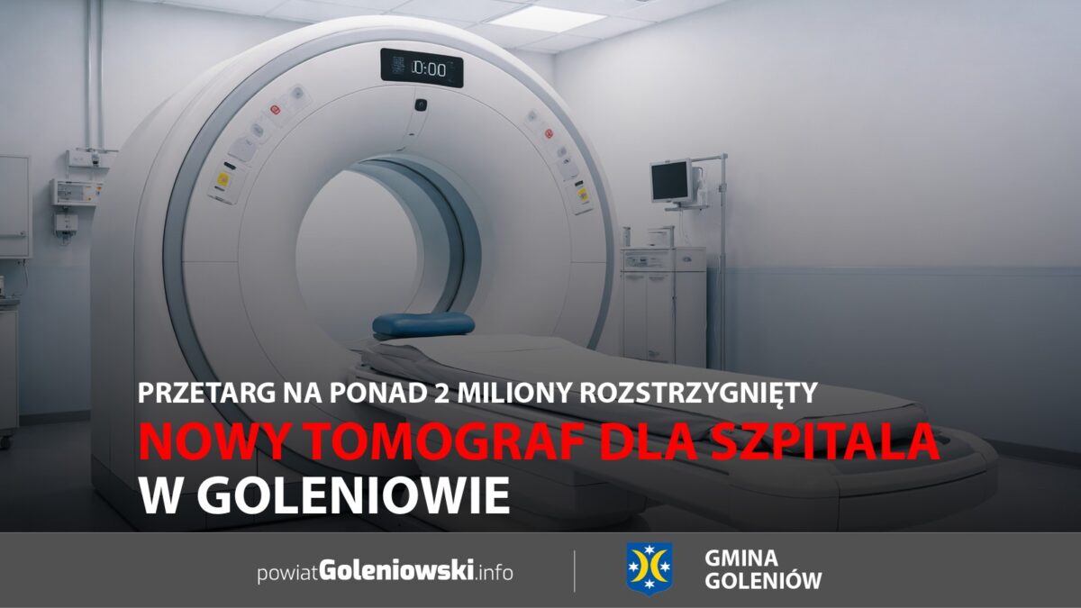 Nowy tomograf dla szpitala w&nbsp;Goleniowie. Przetarg na&nbsp;ponad 2 miliony rozstrzygnięty