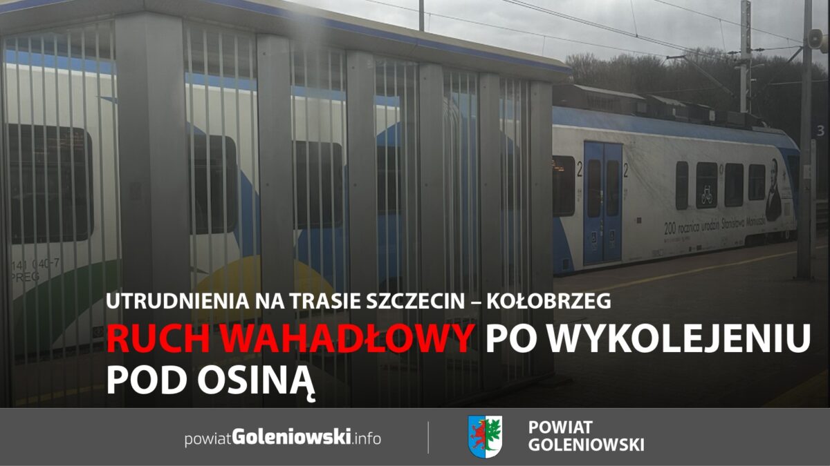 Utrudnienia na&nbsp;trasie Szczecin – Kołobrzeg. Ruch wahadłowy po&nbsp;wykolejeniu pod&nbsp;Osiną