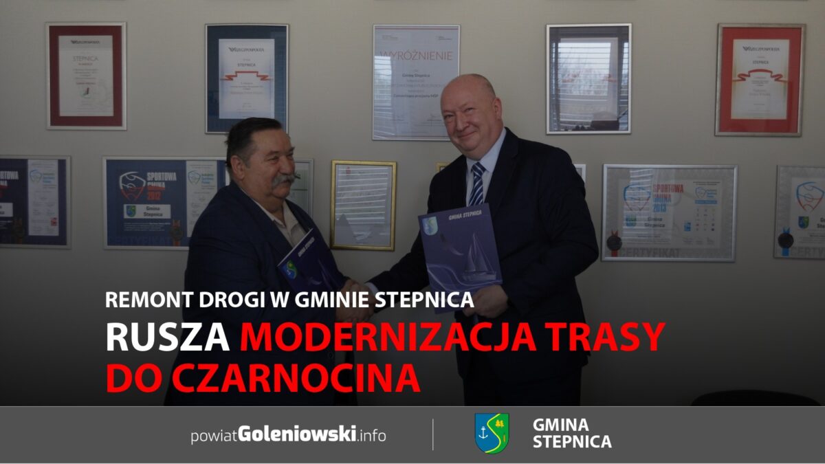 Rusza modernizacja trasy do&nbsp;Czarnocina. Remont drogi w&nbsp;gminie Stepnica