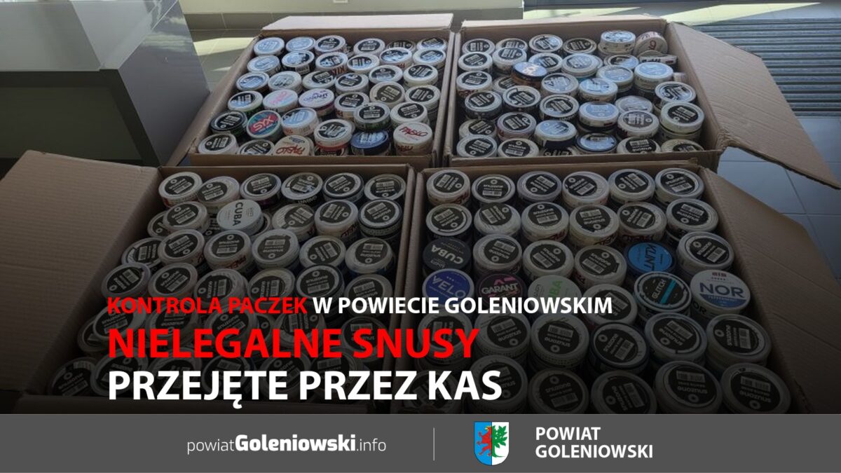 Nielegalne snusy przejęte przez&nbsp;KAS. Kontrola paczek w&nbsp;powiecie goleniowskim