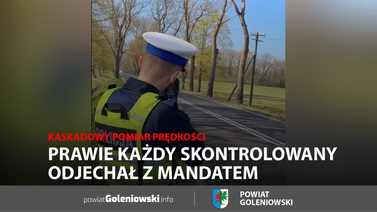Prawie każdy skontrolowany odjechał z&nbsp;mandatem. Kaskadowy pomiar prędkości