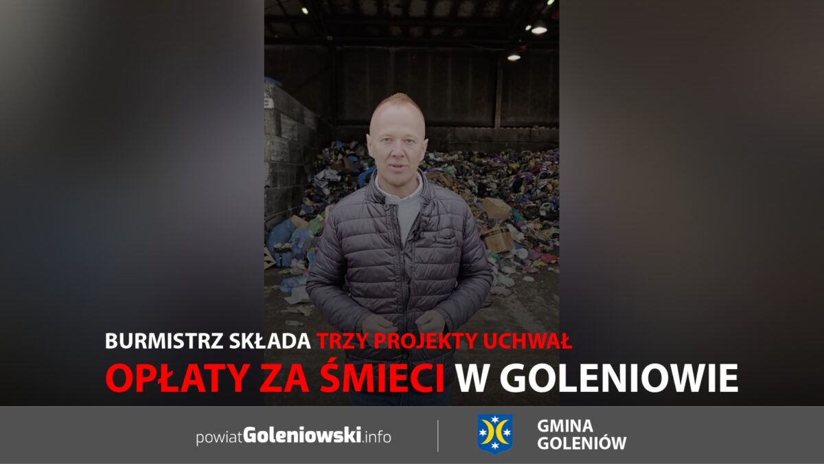 Opłaty za&nbsp;śmieci w&nbsp;Goleniowie. Burmistrz składa trzy projekty uchwał