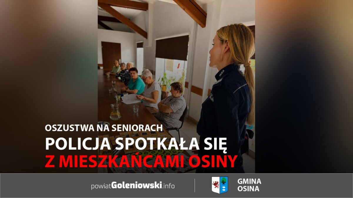 Policja spotkała się z&nbsp;mieszkańcami Osiny. Oszustwa na&nbsp;seniorach