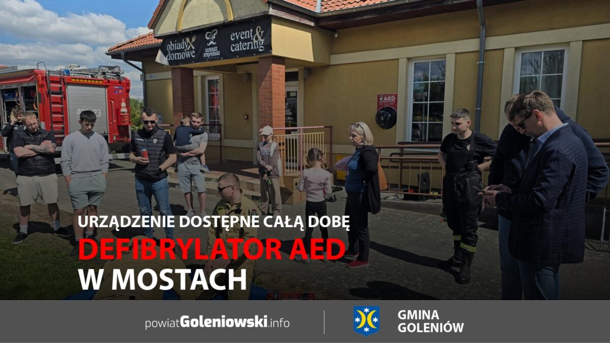 Defibrylator AED w&nbsp;Mostach. Urządzenie dostępne całą dobę