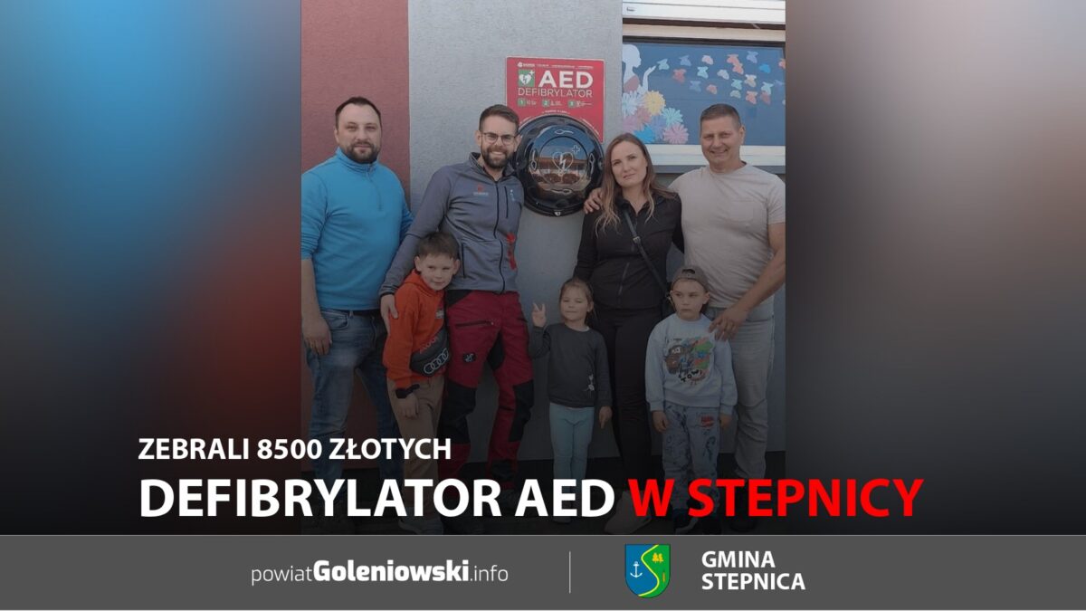 Defibrylator AED w&nbsp;Stepnicy. Zebrali 8500 złotych