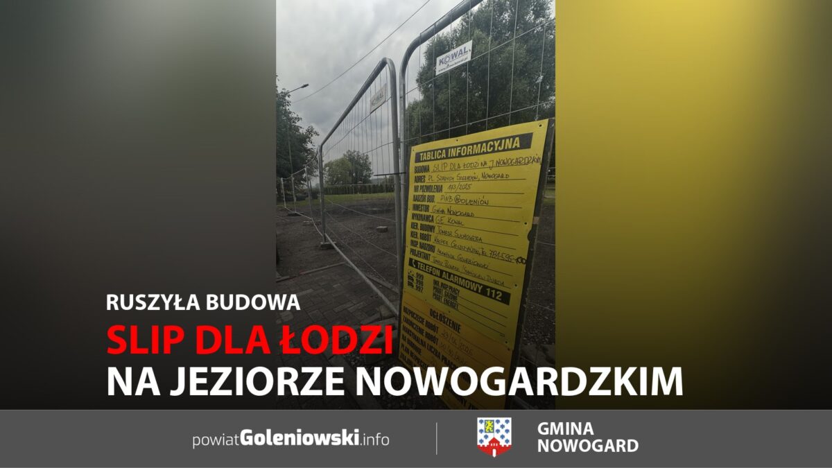 Slip dla łodzi na&nbsp;Jeziorze Nowogardzkim. Ruszyła budowa