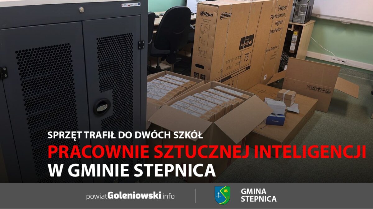 Pracownie sztucznej inteligencji w&nbsp;gminie Stepnica. Sprzęt trafił do&nbsp;dwóch szkół