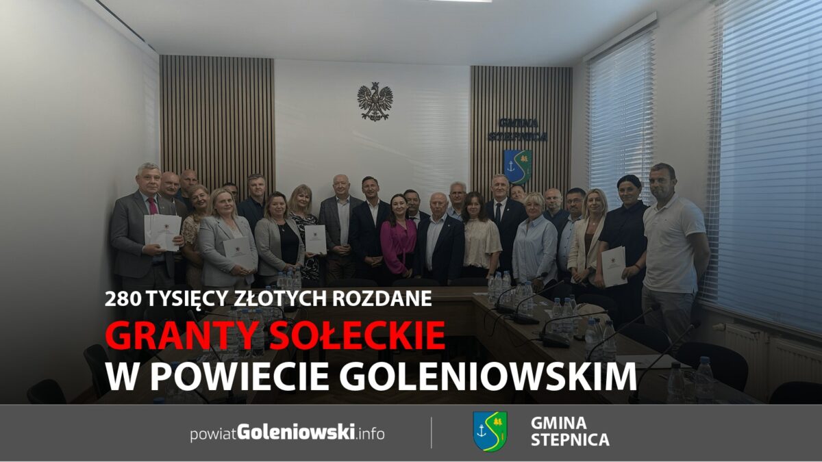 280 tysięcy złotych rozdane. Granty sołeckie w&nbsp;powiecie goleniowskim