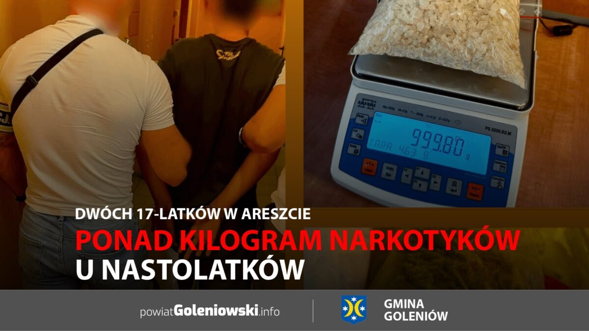 Ponad kilogram narkotyków u&nbsp;nastolatków. Dwóch 17-latków w&nbsp;areszcie