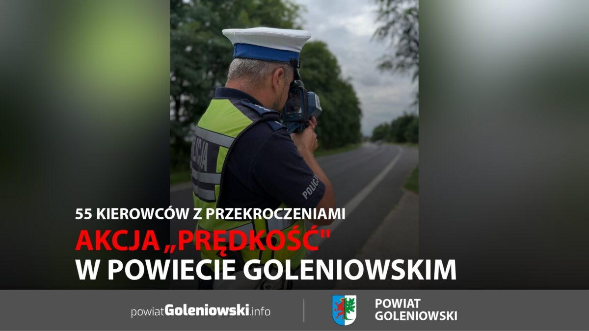 Akcja „Prędkość” w&nbsp;powiecie goleniowskim. 55 kierowców z&nbsp;przekroczeniami