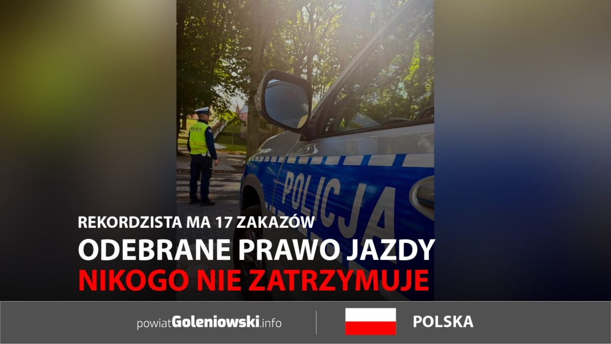 Odebrane prawo jazdy nikogo nie&nbsp;zatrzymuje. Rekordzista ma&nbsp;17 zakazów